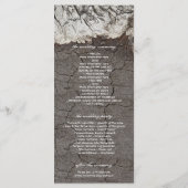 Rustikale Braut-Barks Hochzeitsprogramme Programm (Rückseite)