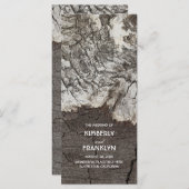 Rustikale Braut-Barks Hochzeitsprogramme Programm (Vorne/Hinten)