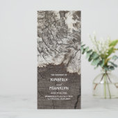 Rustikale Braut-Barks Hochzeitsprogramme Programm (Stehend Vorderseite)