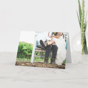 Rustikale Braut & Groom Einfaches Lifestyle Hochze Karte