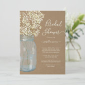 Rustikale Brautdusche Einladung (Stehend Vorderseite)