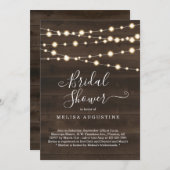 Rustikale Brautdusche Einladung (Vorne/Hinten)