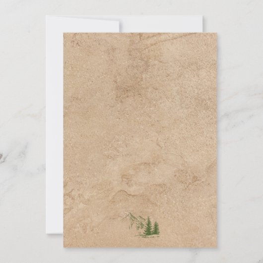 Rustikale Brautdusche Einladung (Rückseite)