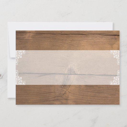 Rustikale Brautdusche Einladung (Rückseite)