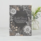 Rustikale Brautdusche Einladung (Stehend Vorderseite)