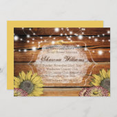 Rustikale Brautdusche Einladung | Stallholz (Vorne/Hinten)