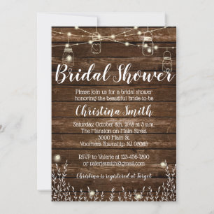 Rustikale Brautdusche Einladungen - Country Bridal