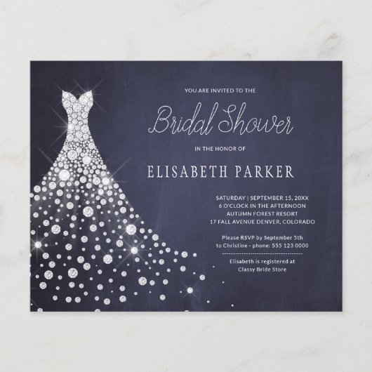 Rustikale Brautdusche Flyer (Vorne)