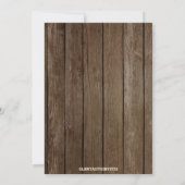 Rustikale Brautdusche, Spitzen, Blumenkohl Einladung (Rückseite)