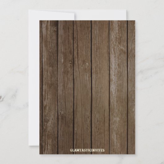 Rustikale Brautdusche, Spitzen, Blumenkohl Einladung (Rückseite)