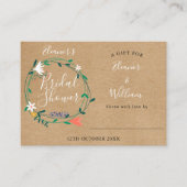 Rustikale Brautparty-Grafikkarte und Tag Begleitkarte (Vorderseite)