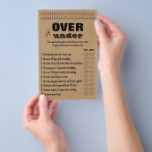 Rustikale Brautparty-Spiele über oder unter Spielk Flyer (Handgriff)