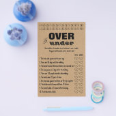 Rustikale Brautparty-Spiele über oder unter Spielk Flyer (Einzeln)