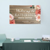 Rustikale Brautparty-Willkommens-Fahne der Rosen-| Banner (Messeveranstaltung)