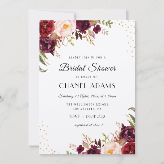 rustikale Brautpartyeinladung Einladung (Vorderseite)