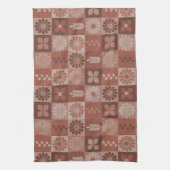 Rustikale Brawn Burlap Blume Blätter Küchenhandtuc Geschirrtuch (Vertikal)