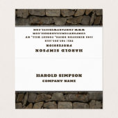 Rustikale Brawn Stone Doppeltreue Visitenkarten (Außenseite Aufgefaltet)