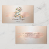 Rustikale Breads Blume Rose Gold Pinselstrich Bäck Visitenkarte (Vorne/Hinten)