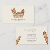 Rustikale Breads in der Bakery Business Card Visitenkarte (Vorne/Hinten)