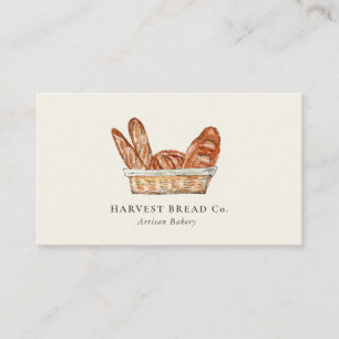 Rustikale Breads in der Bakery Business Card Visitenkarte