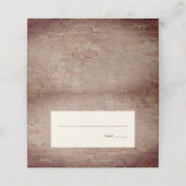 Rustikale Brick Wedding Platzkarte (Außenseite Aufgefaltet)