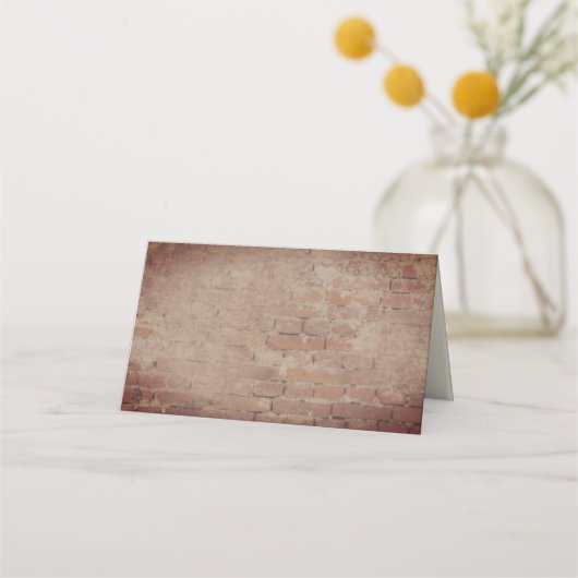 Rustikale Brick Wedding Platzkarte (Rückseite)