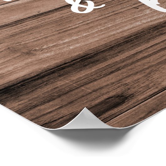 Rustikale Bridal Cards und Giftschild Poster (Ecke)