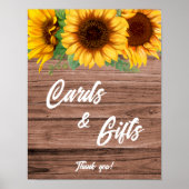 Rustikale Bridal Cards und Giftschild Poster (Vorne)