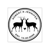 Rustikale Briefmarke des Hirschzirkels Gummistempel (Prägung)