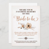 Rustikale Brille als Memory Game Sign Card Einladung (Vorne/Hinten)