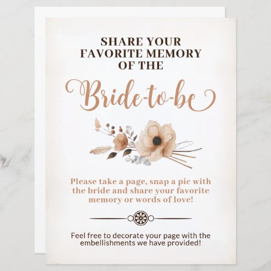 Rustikale Brille zum Memory Game Sign (Vorne/Hinten)