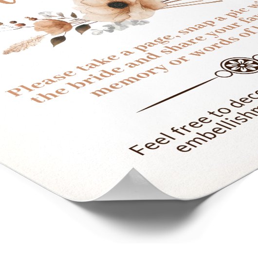 Rustikale Brille zum Memory Game Sign Poster (Ecke)