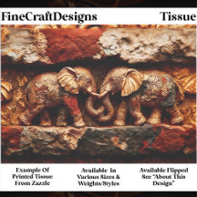 Rustikale Bronze & Gold Elefanten EK1L Decoupage