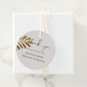 Rustikale Bronze Leaf Hochzeit Vielen Dank Geschenkanhänger (Beispiel)