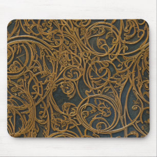 Rustikale Bronze Verziert Damask Mousepad