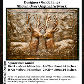 Rustikale Bronzestags/Hirsche EH2R-Entpackung Seidenpapier