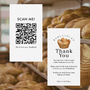 Rustikale Brotkörbchen Bewertung hinterlassen QR-C Visitenkarte