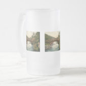 Rustikale Brücke in Glenariff. Co. Antrim, Irland Mattglas Bierglas (Vorderseite Links)