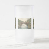 Rustikale Brücke in Glenariff. Co. Antrim, Irland Mattglas Bierglas (Mittel)