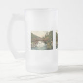 Rustikale Brücke in Glenariff. Co. Antrim, Irland Mattglas Bierglas (Links)