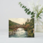 Rustikale Brücke in Glenariff. Co. Antrim, Irland Postkarte (Stehend Vorderseite)