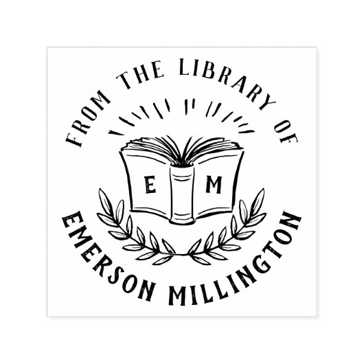 Rustikale Buch- und Branchenkizze | aus der Biblio Permastempel (Design)