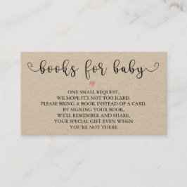 Rustikale Buchanfrage | Babyduschvorrichtung Begleitkarte