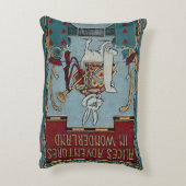 Rustikale Buchdecke Kissen Alice im Wunderland (Rückseite(Vertikal))