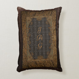 Rustikale Buchdecke Kissen Leder und Spitze