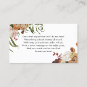 Rustikale Bücher für die Babydusche-Abschlusskarte Visitenkarte (Rückseite)