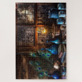 Rustikale Bücher & Kaffee Puzzle (Vertikal)