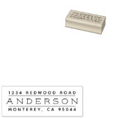 Rustikale Buchstaben Minimalistische Rücksendeadre Gummistempel (Stempel)