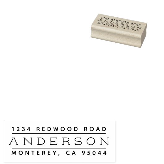 Rustikale Buchstaben Minimalistische Rücksendeadre Gummistempel (Stempel)