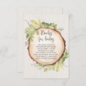 Rustikale Buchungsanfrage Babydusche, Reservieren Begleitkarte (Vorne/Hinten)